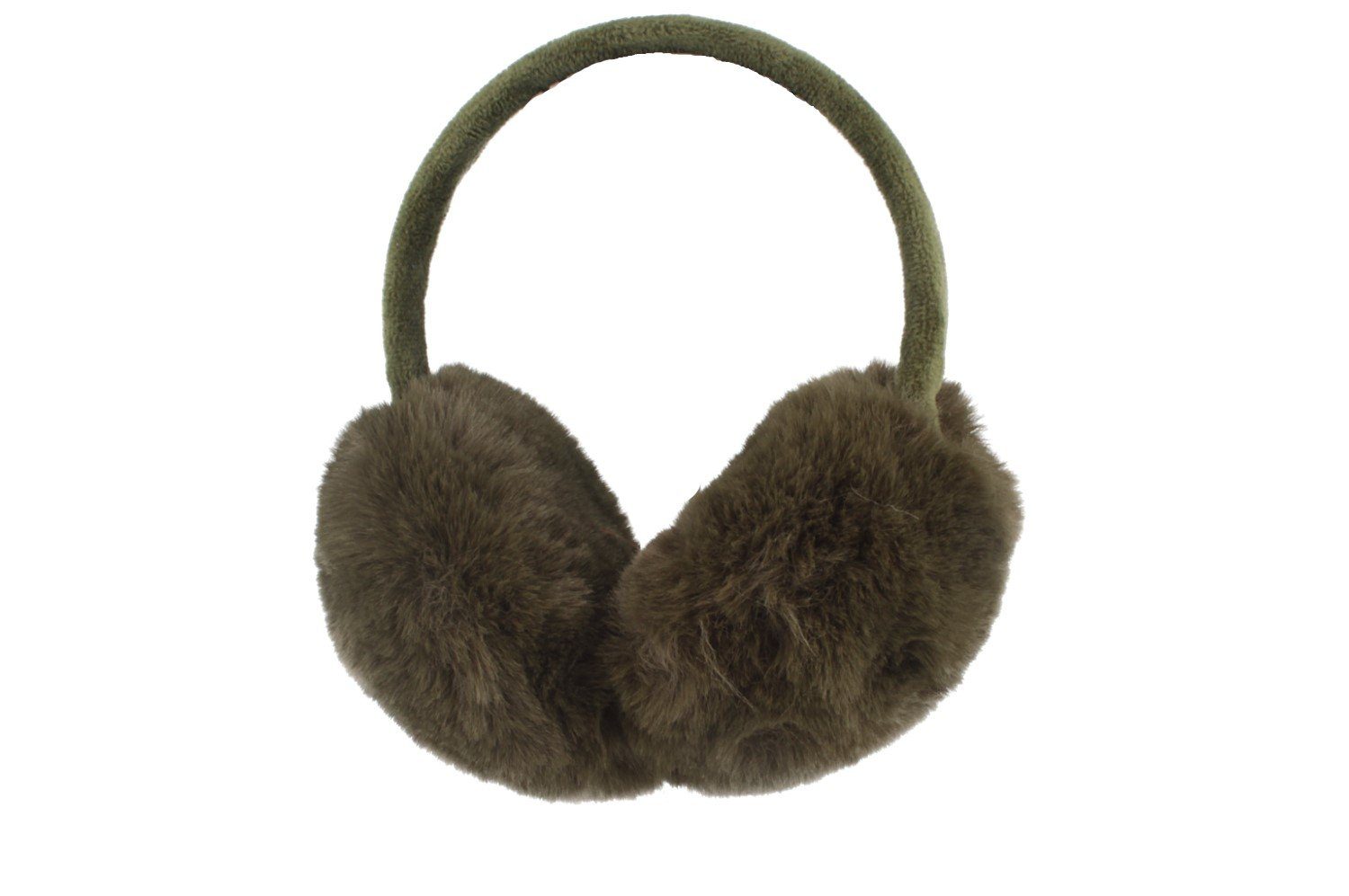 McBurn Stirnband kuschelige Earmuffs Ohrenschützer aus Webpelz-Imitat 21 loden
