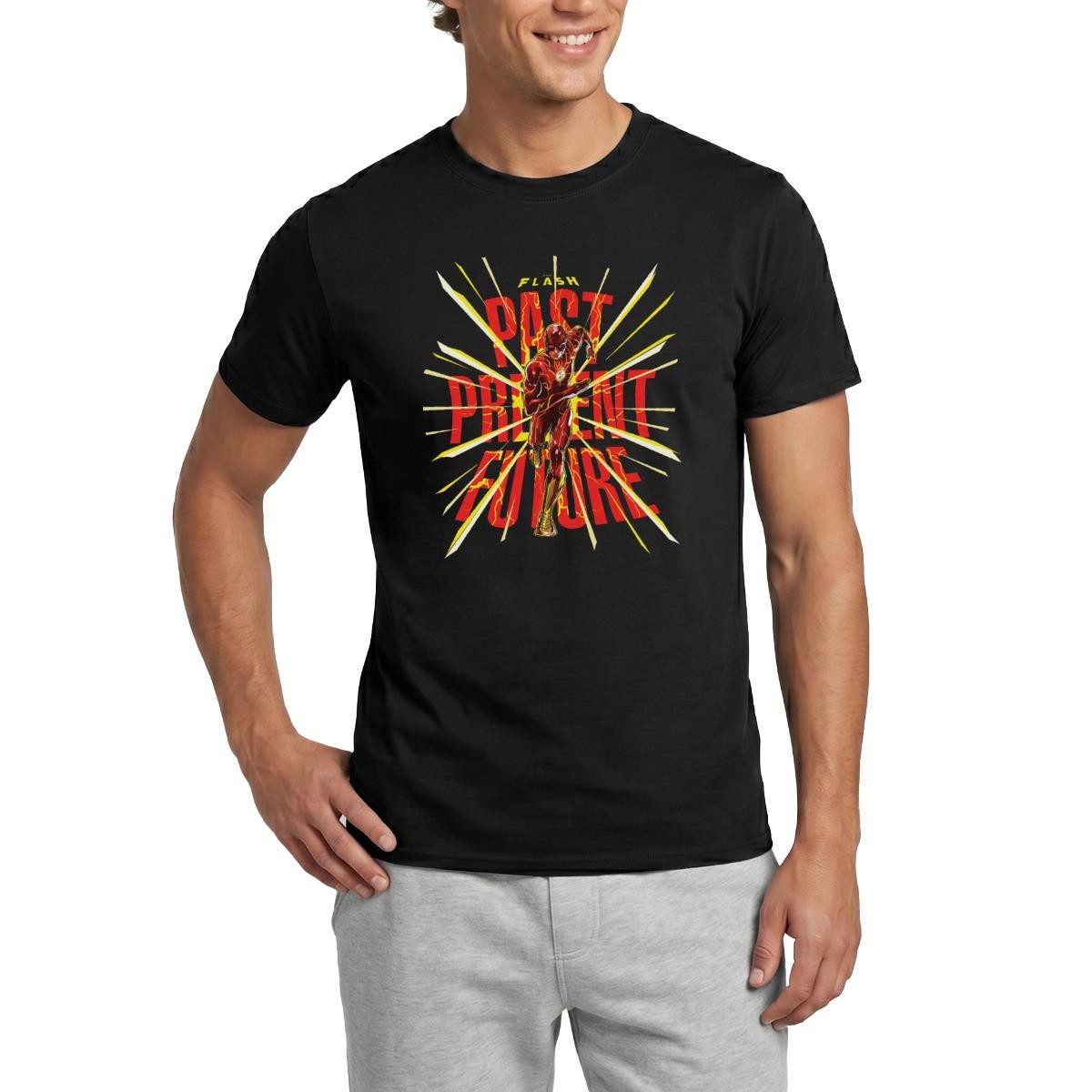 Spreadshirt T-Shirt The Flash Past Present Future Männer T-Shirt (1-tlg)