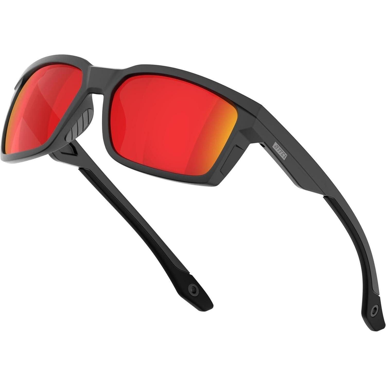 LuxusKollektion Sonnenbrille Sonnenbrille Herren Polarisierte Sportbrille Schwarz Rot Verspiegelt