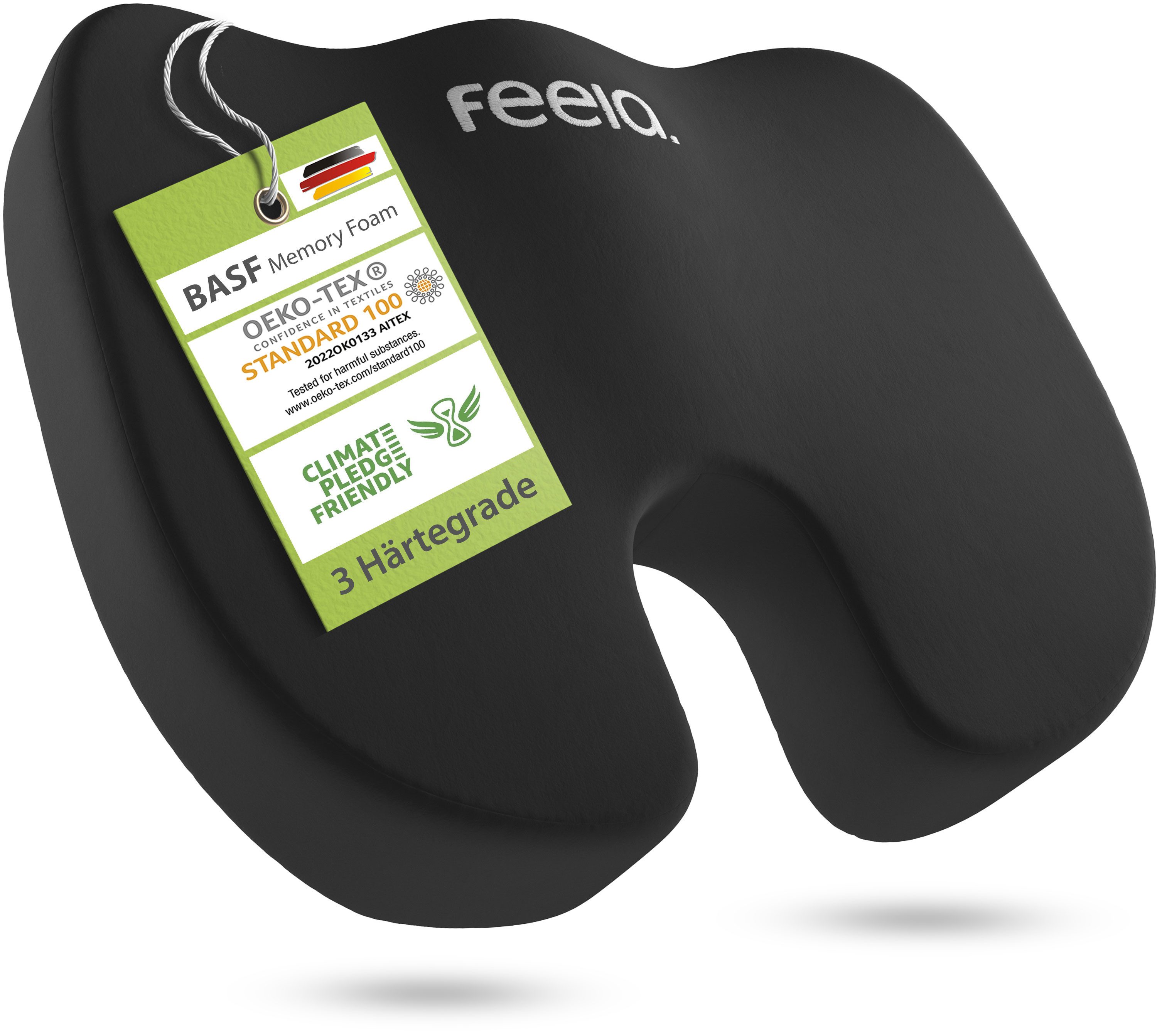 feela Подушки Orthopädisches Auto-Sitzkissen – entlastet Rücken & Steißbein, Mehr Komfort auf langen Fahrten – fördert Haltung & entspanntes Sitzen