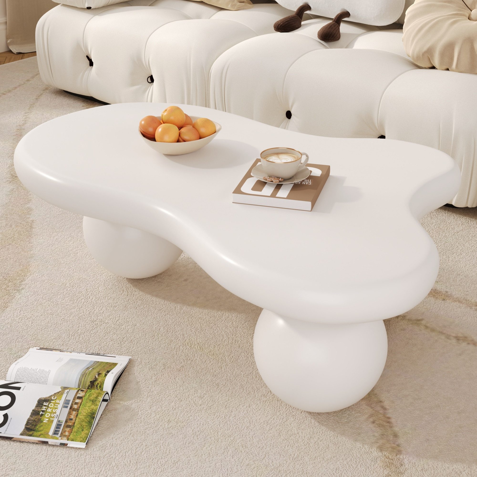 STILVORA Couchtisch Sofatisch in Wolkenstil für günstig online kaufen