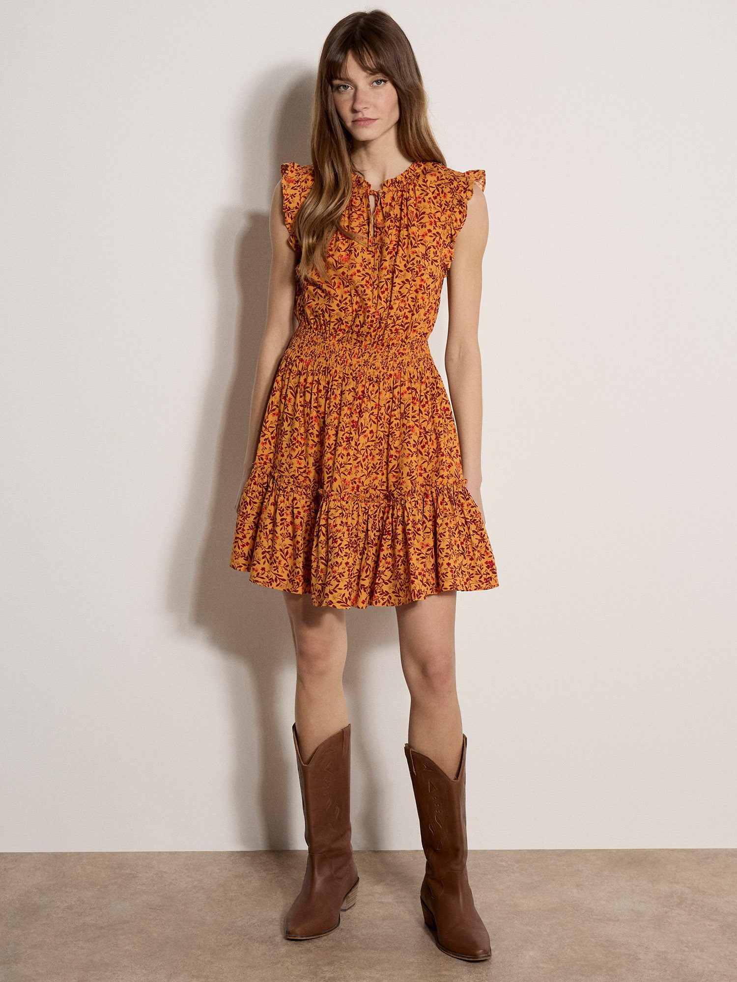 Apricot Minikleid Verschluss vorne günstig online kaufen