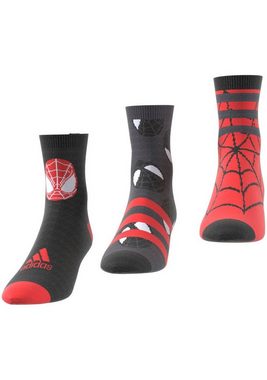 adidas Performance Sportsocken MARVEL SPIDERMAN CREW SOCKEN, 3 PAAR (3-Paar)