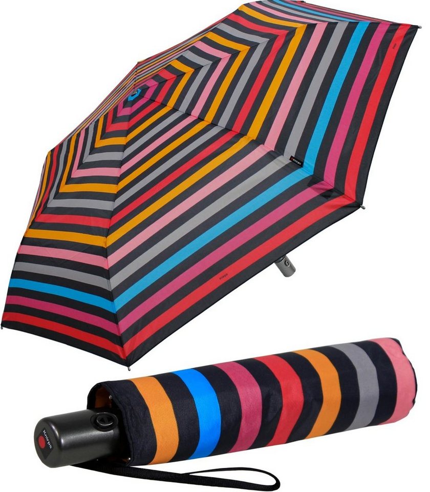 Knirps® Taschenregenschirm leichter, schmaler Schirm mit Auf-Zu-Automatik,  besonders praktisch durch seine Automatik
