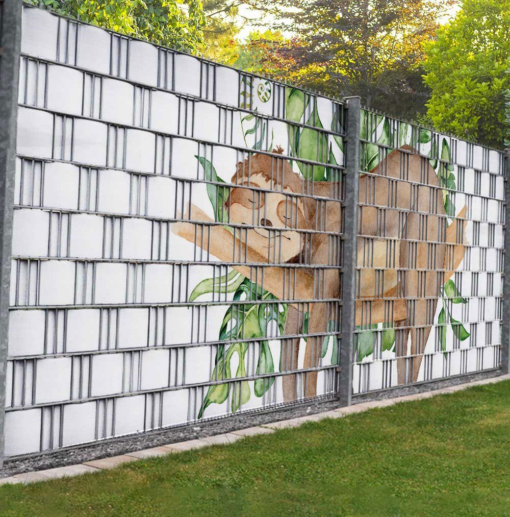 MyMaxxi Sichtschutzstreifen Sichtschutzstreifen Müdes Faultier Mentalität Sichtschutz Garten Zaun, (Müdes Faultier Mentalität)