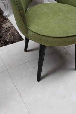 JVmoebel Stuhl Stuhlgruppe 2x Stühle Sessel Grün Sitz Stuhl Polster Design Sofort (2 St)