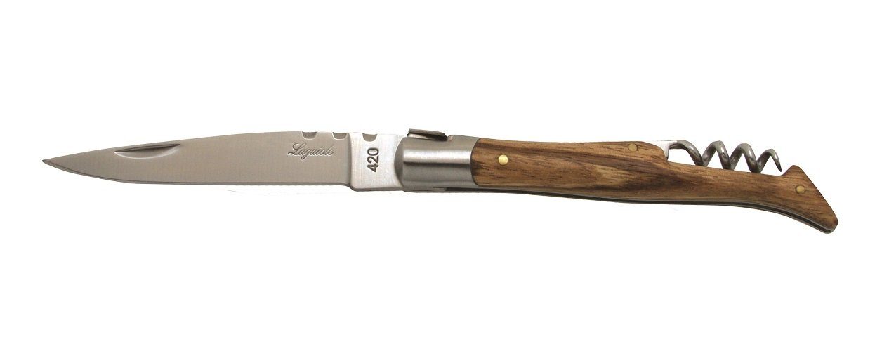 Baladéo® Taschenmesser, Laguiole Taschenmesser 'Classic' Eschenholzgriff mit Korkenzieher, 
