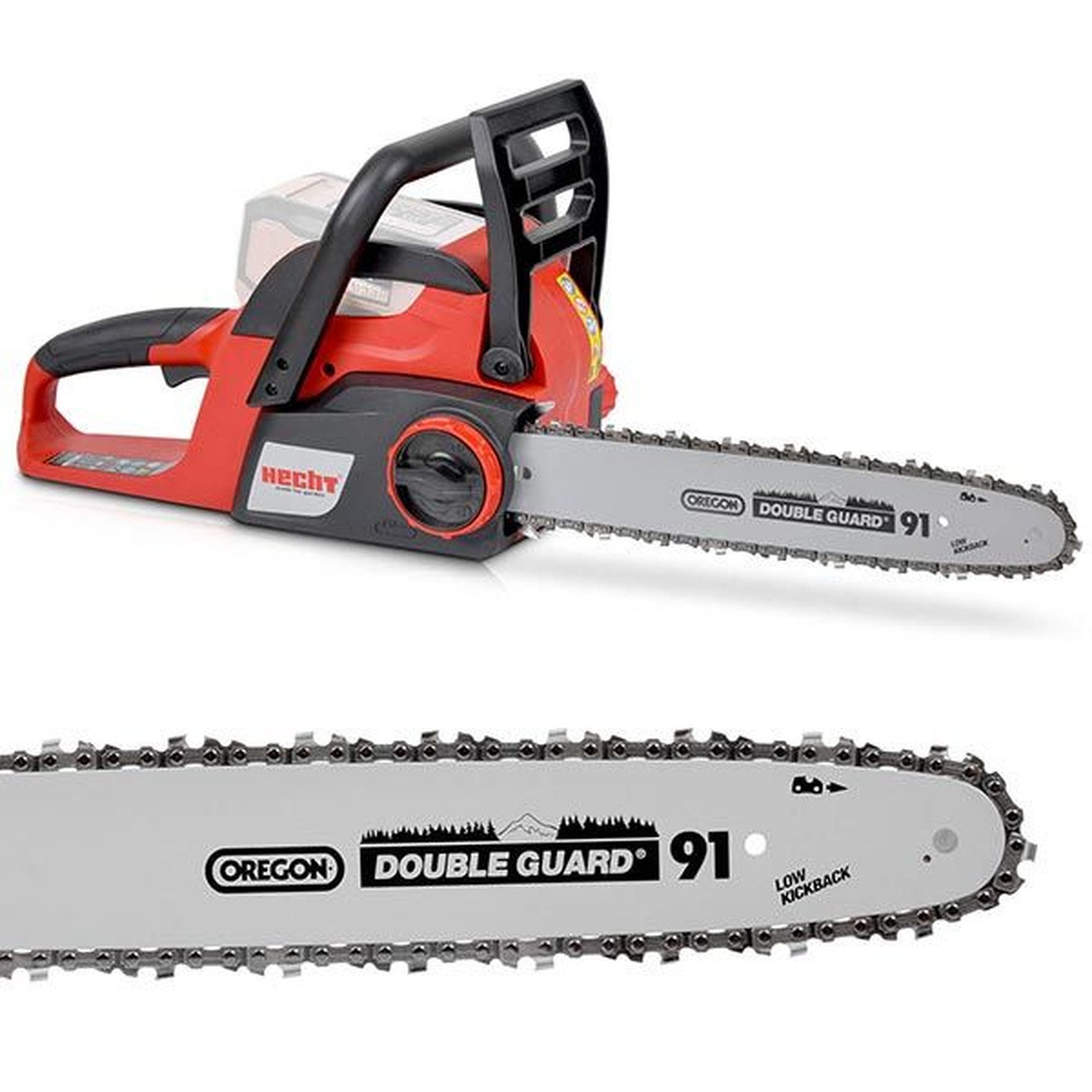 Hecht Akku-Kettensäge 9940 Akku-Serie 5040, 35 cm Schwertlänge, OREGON Double Guard Schwert
