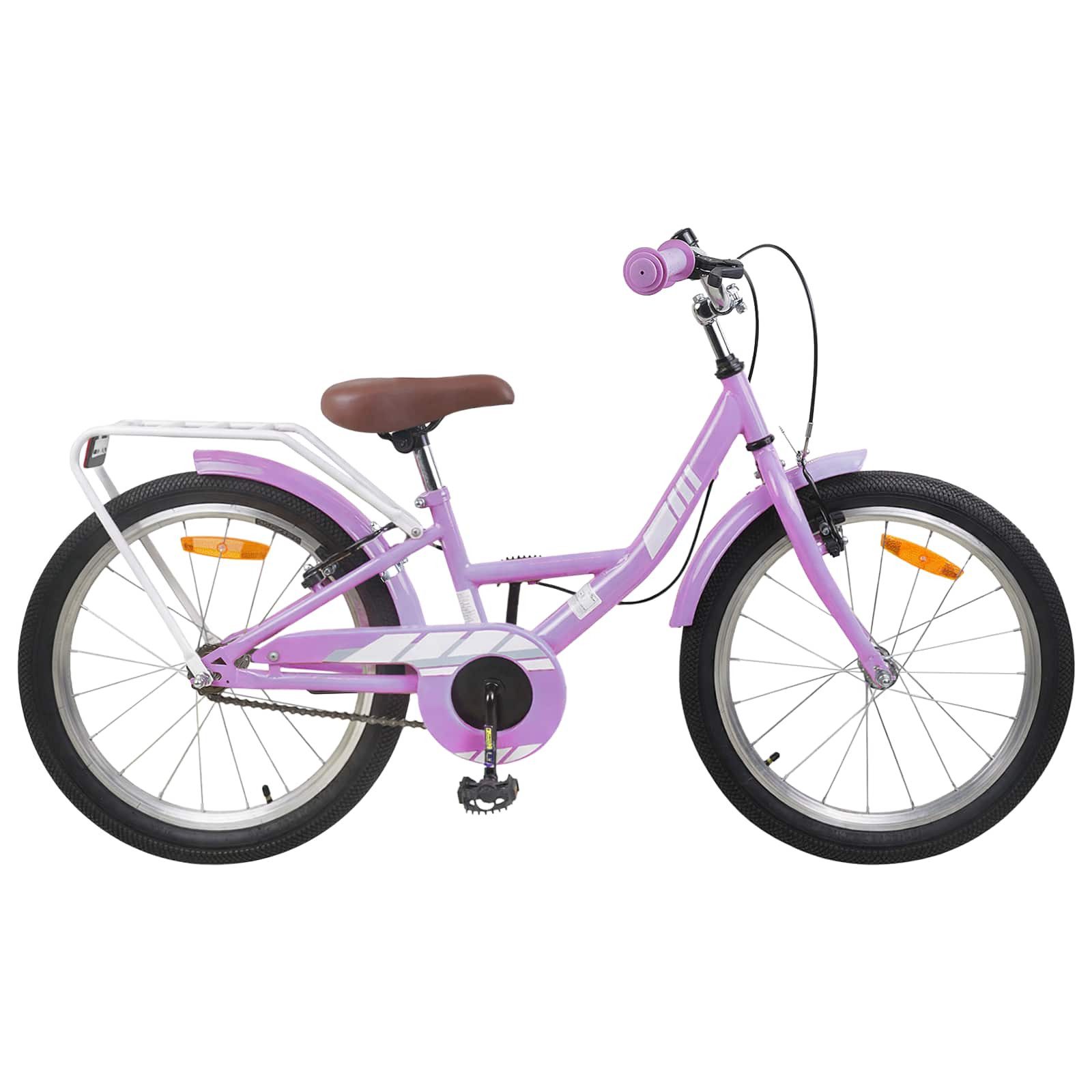 vidaXL Kinderfahrrad 137 x 54 x 79 cm Kinderfahrrad 20 Zoll für 6-11 Jahre alt Lila