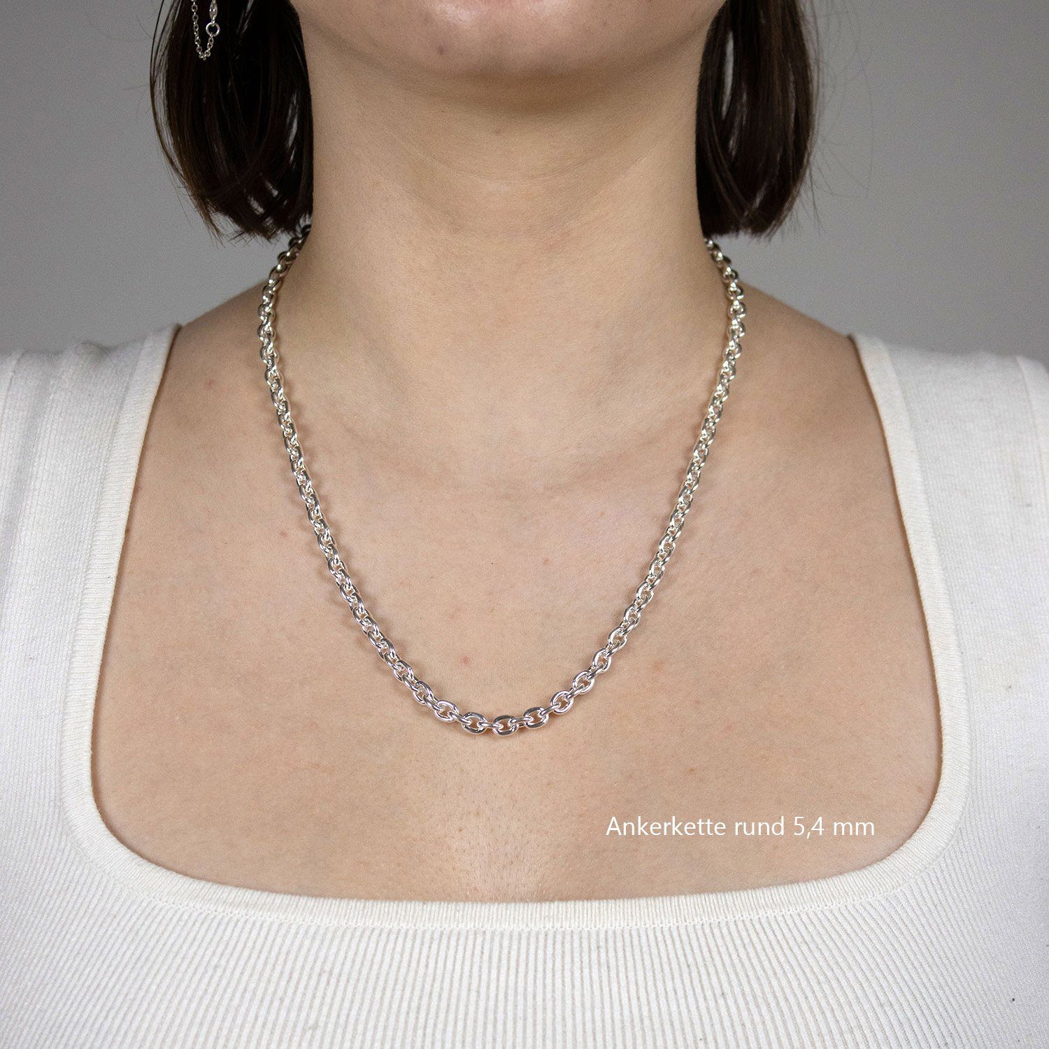 HOPLO Silberkette Silberkette Ankerkette Länge 50cm günstig online kaufen