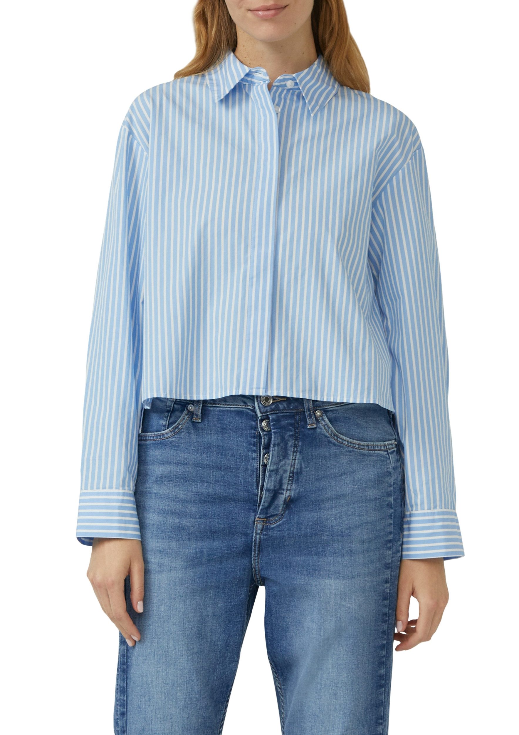 s.Oliver Langarmbluse - gestreifte Langarmbluse im Boxy Fit günstig online kaufen