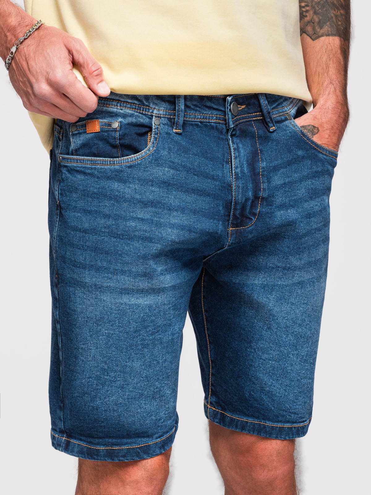 Chinoshorts Klassisch geschnittene Denim-Shorts für Herren