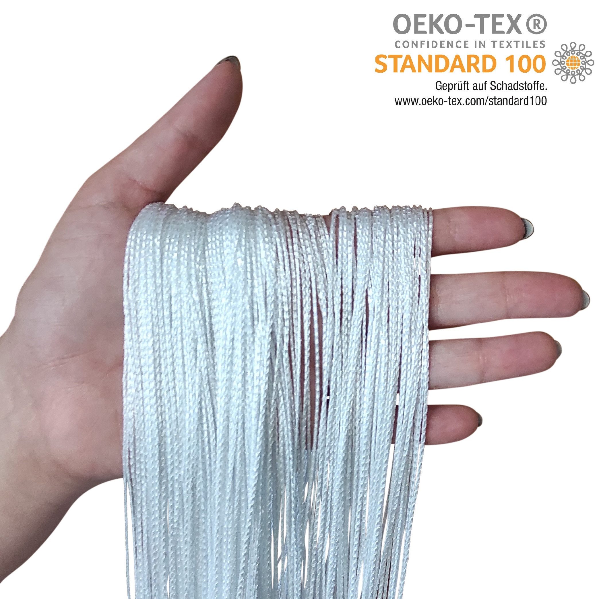 wometo Fadenvorhang One (1 St), Stangendurchzug, halbtransparent, 100% Polyester, OEKO-TEX®, Fadengardine, kürzbar, Tür- und Fensterdeko