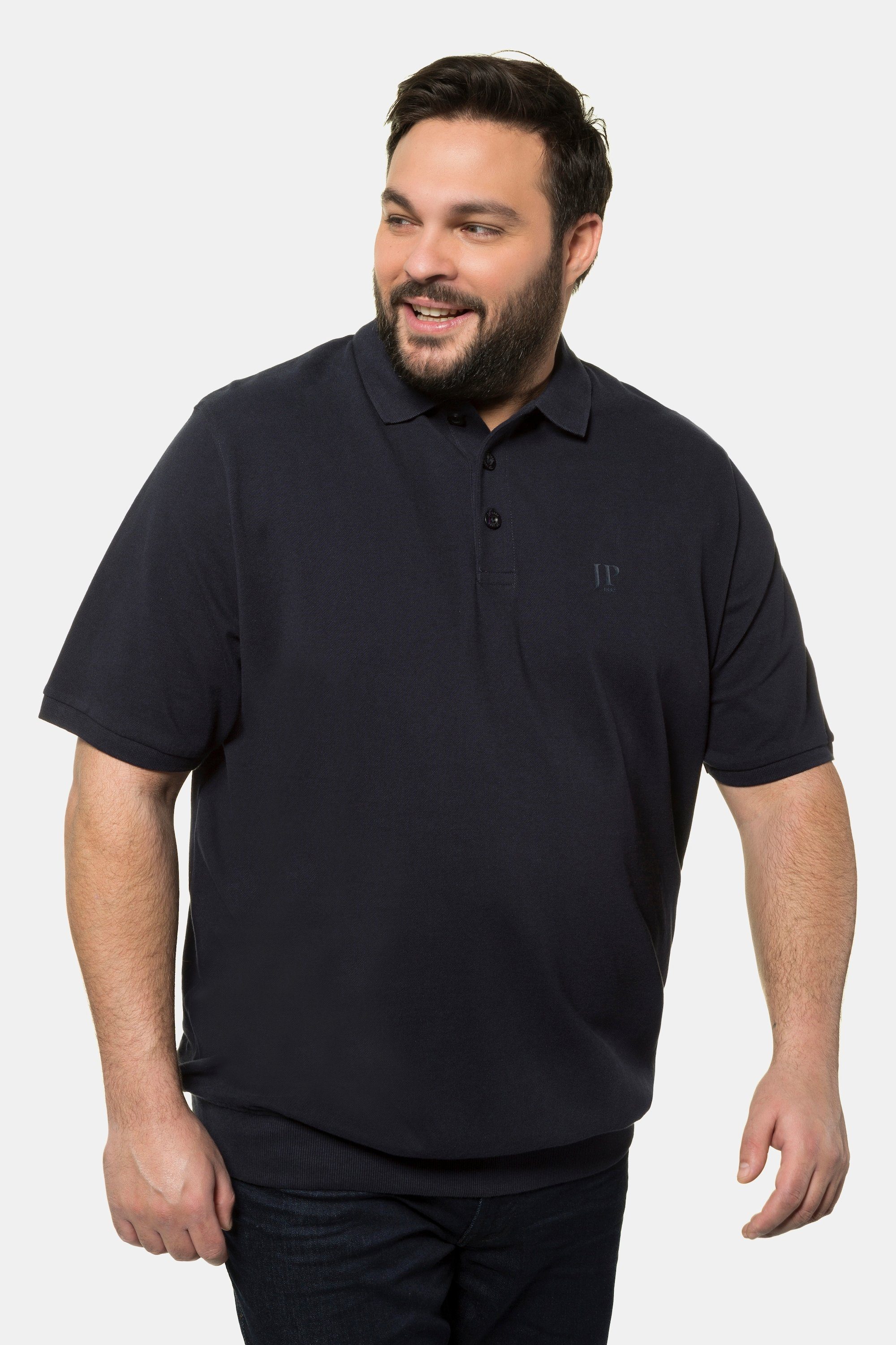 JP1880 Poloshirt Piqué Basic XXL marine bis 10XL dunkel Poloshirt Bauchfit