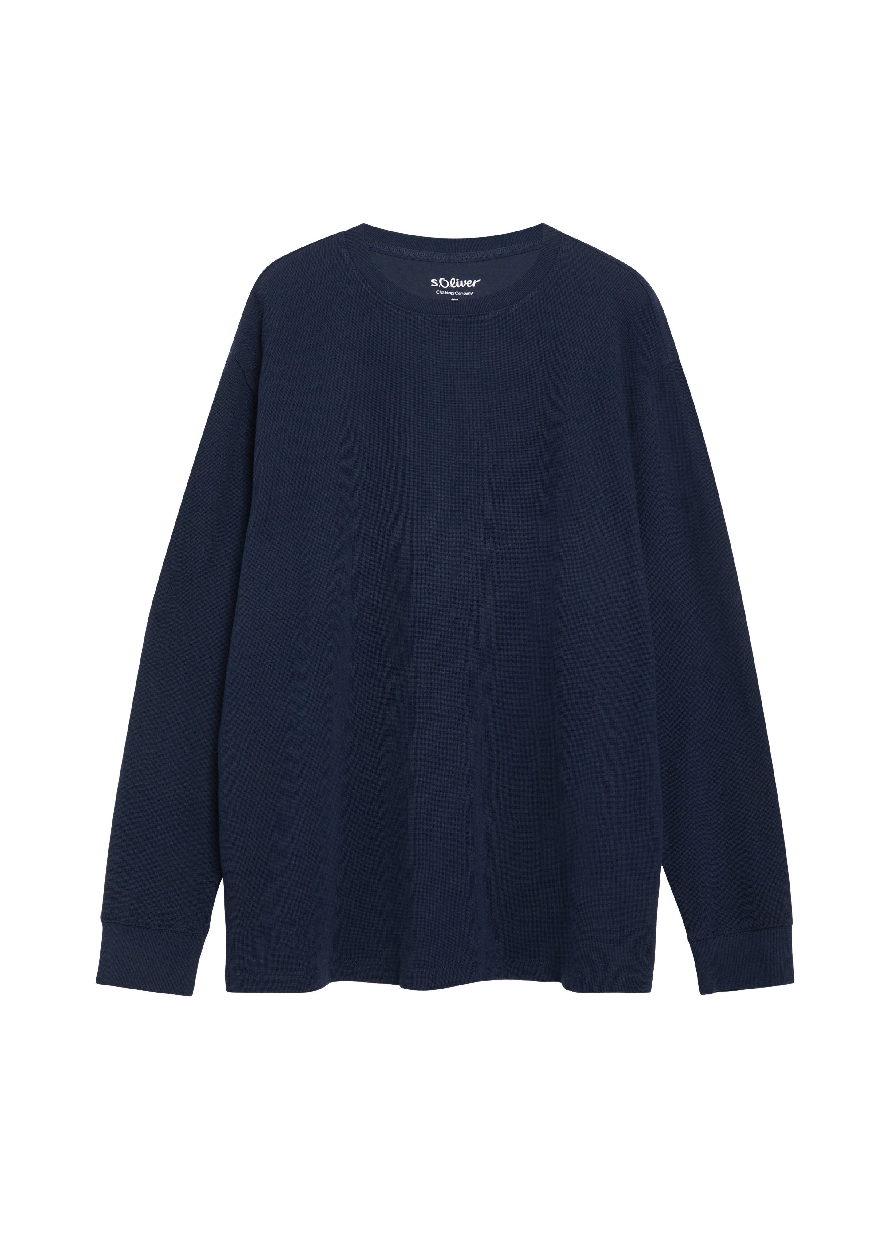 s.Oliver Men Big Sizes Langarmshirt Rippblende und gerippte Ärmelbündchen sorgen für einen guten Sitz – Bild 3 von 4