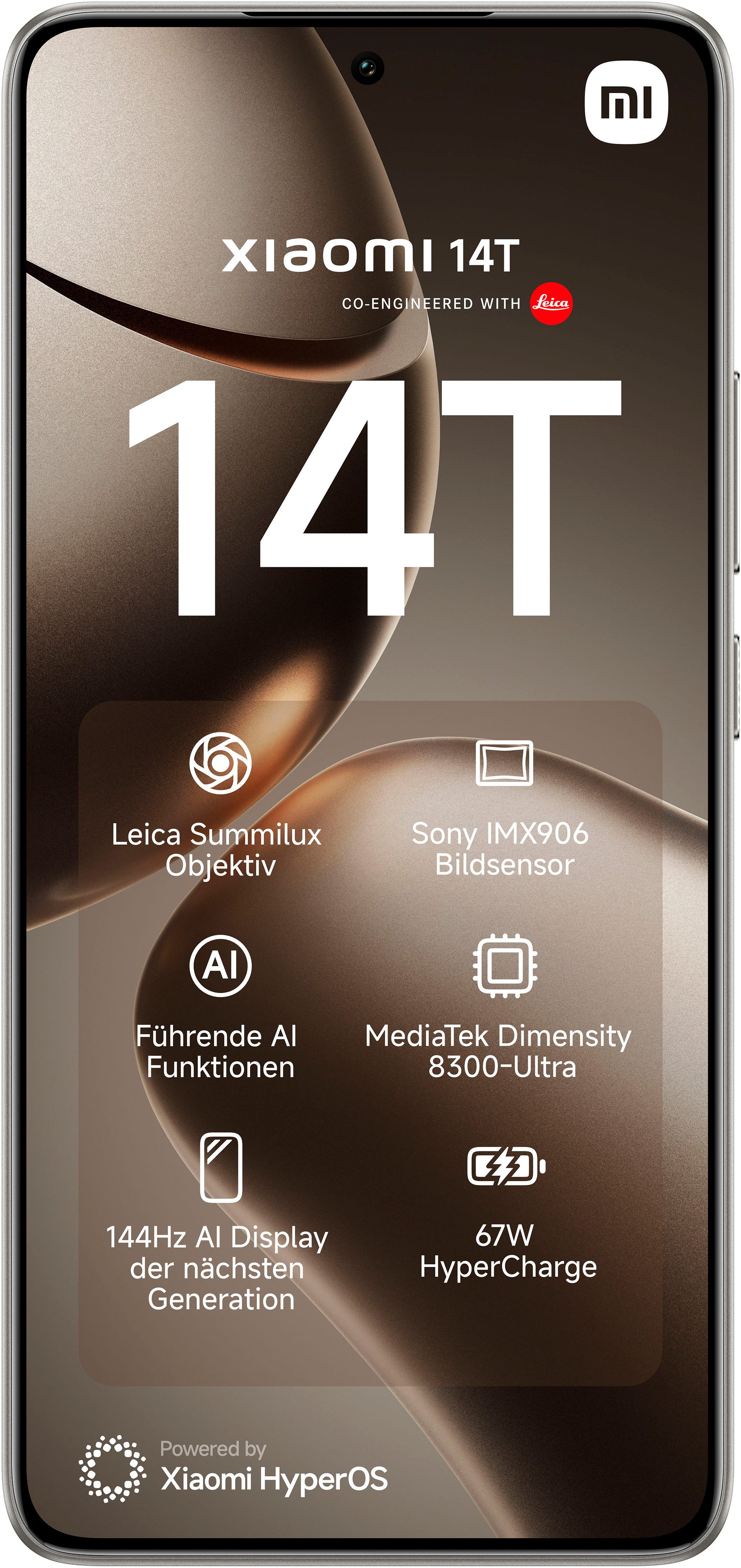 Xiaomi Xiaomi 14T 256GB Smartphone (16,94 cm/6,67 Zoll, 256 GB Speicherplatz, 50 MP Kamera)