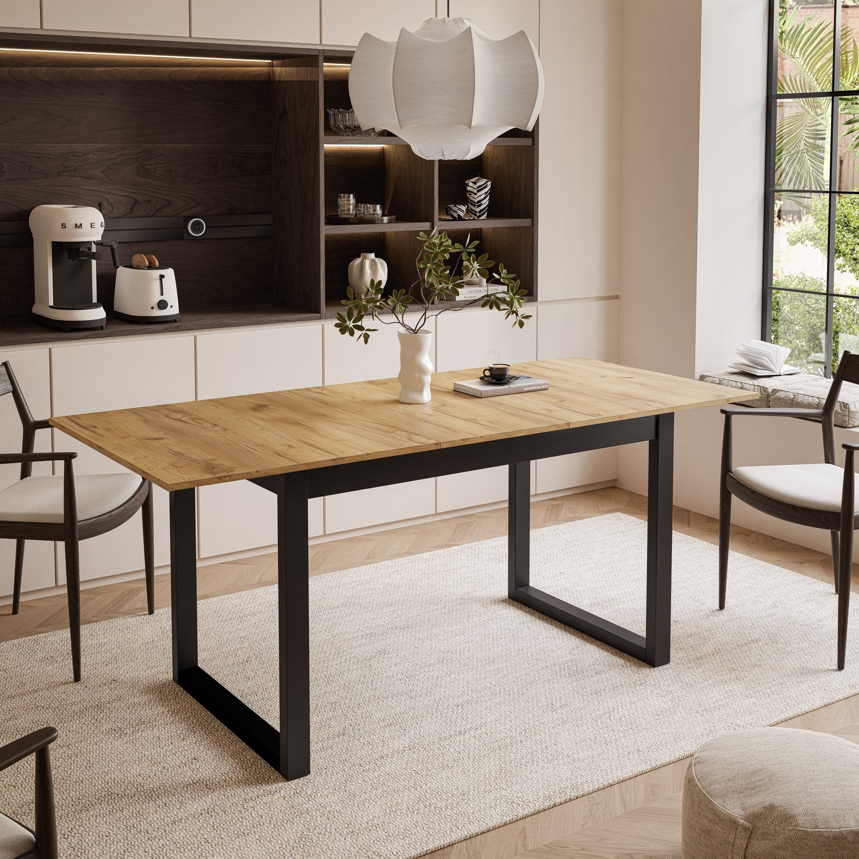 Lookway Esstisch ARTON II ausziehbarer Tisch 140 cm, 140-195x80x77 cm – Bild 3 von 5