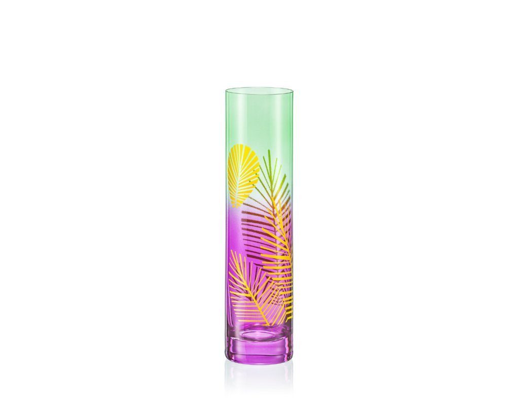 Crystalex Dekovase Vase mm - mit Spring Vase), grün 2 1 1 St., Kristallvase (Einzelteil, Aufdruck farbig Kristallglas, x lila 240