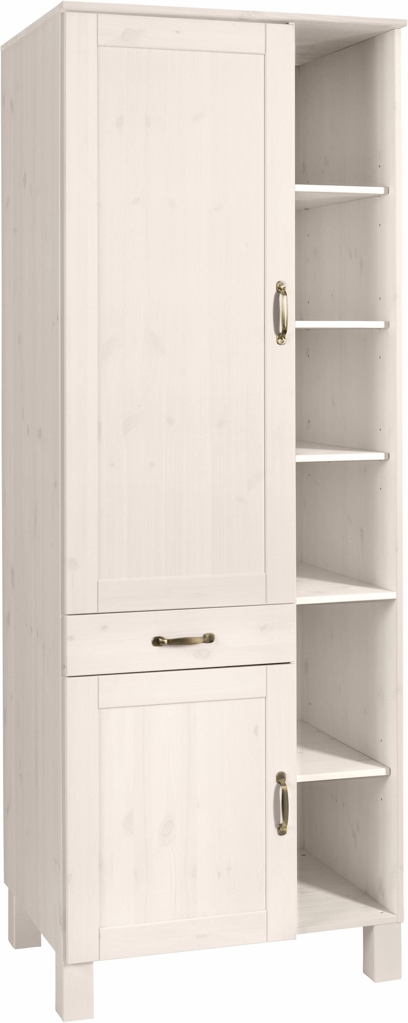 Home affaire Hochschrank Alby Breite 75 cm, 2 Türen, 1 Schubkasten, 6 offene Fächer