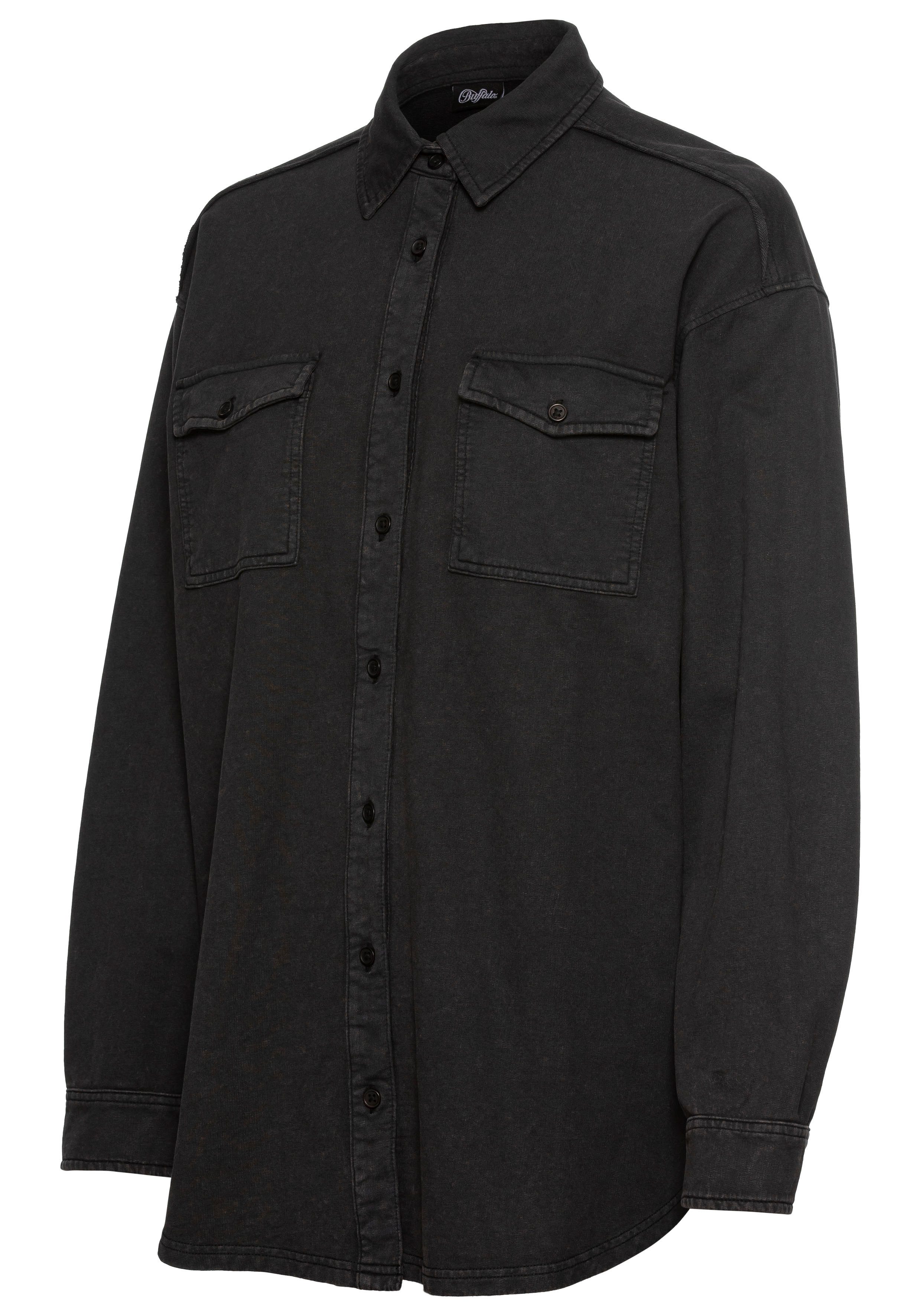 Buffalo Blusenshirt Loungeshirt im Used-Look, Loungewear – Bild 5 von 5