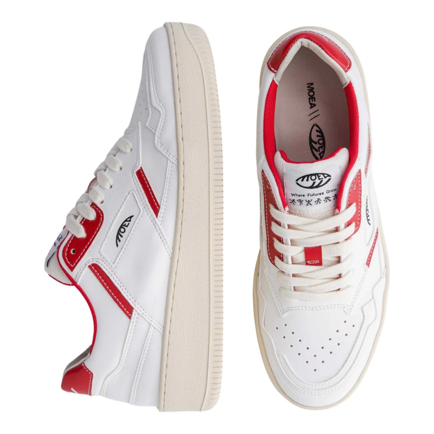 Moea Origin - Apple - weiss/rot Sneaker
