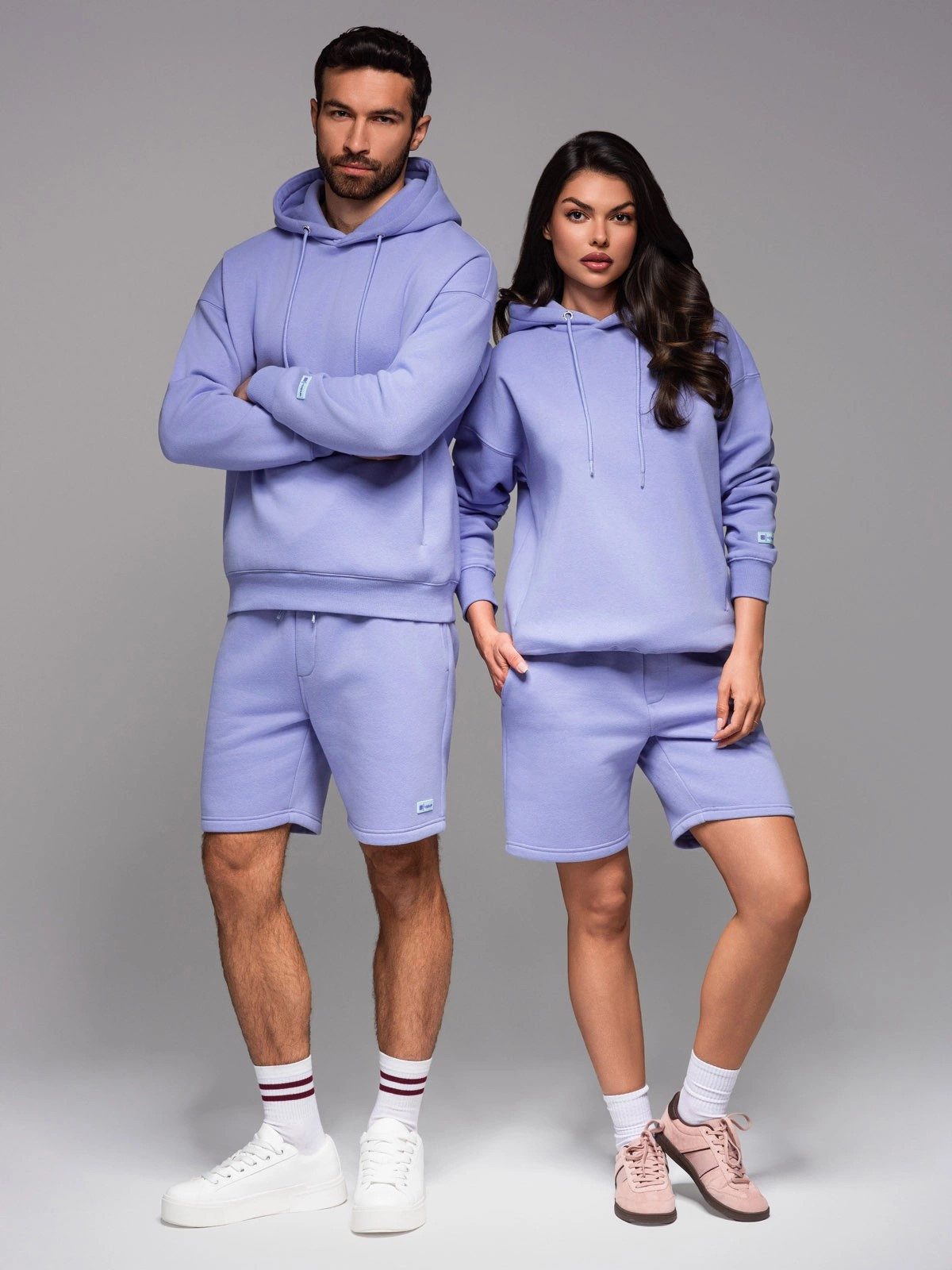 OMBRE Sweatanzug Unisex Hoodie-Set mit Shorts