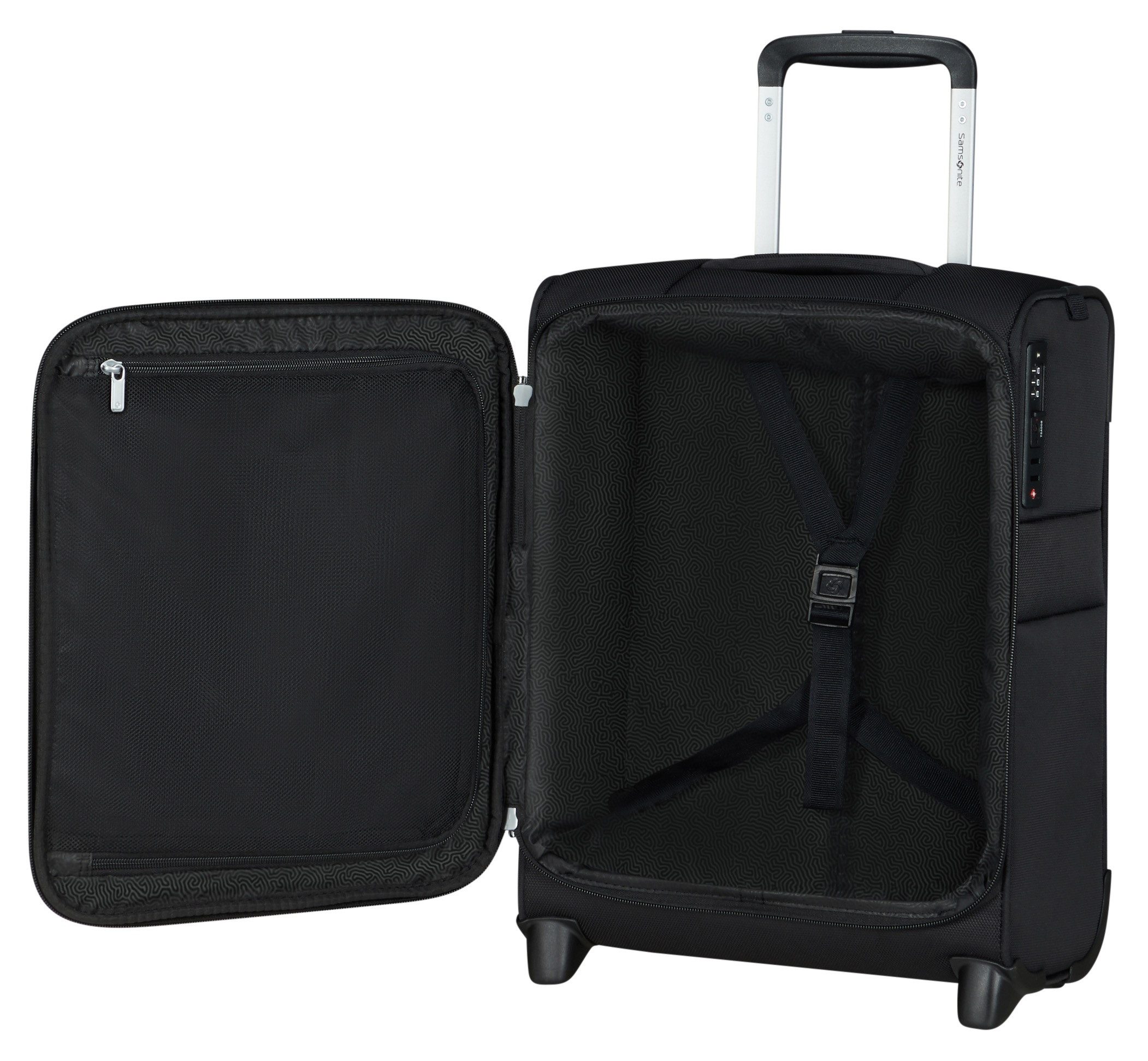 Samsonite Weichgepäck-Trolley UPRIGHT 45/16 UNDERSEATER, 2 Rollen, aus Polyester, mit Reißverschlussfach und Spanngurt im Innenraum – Bild 4 von 5