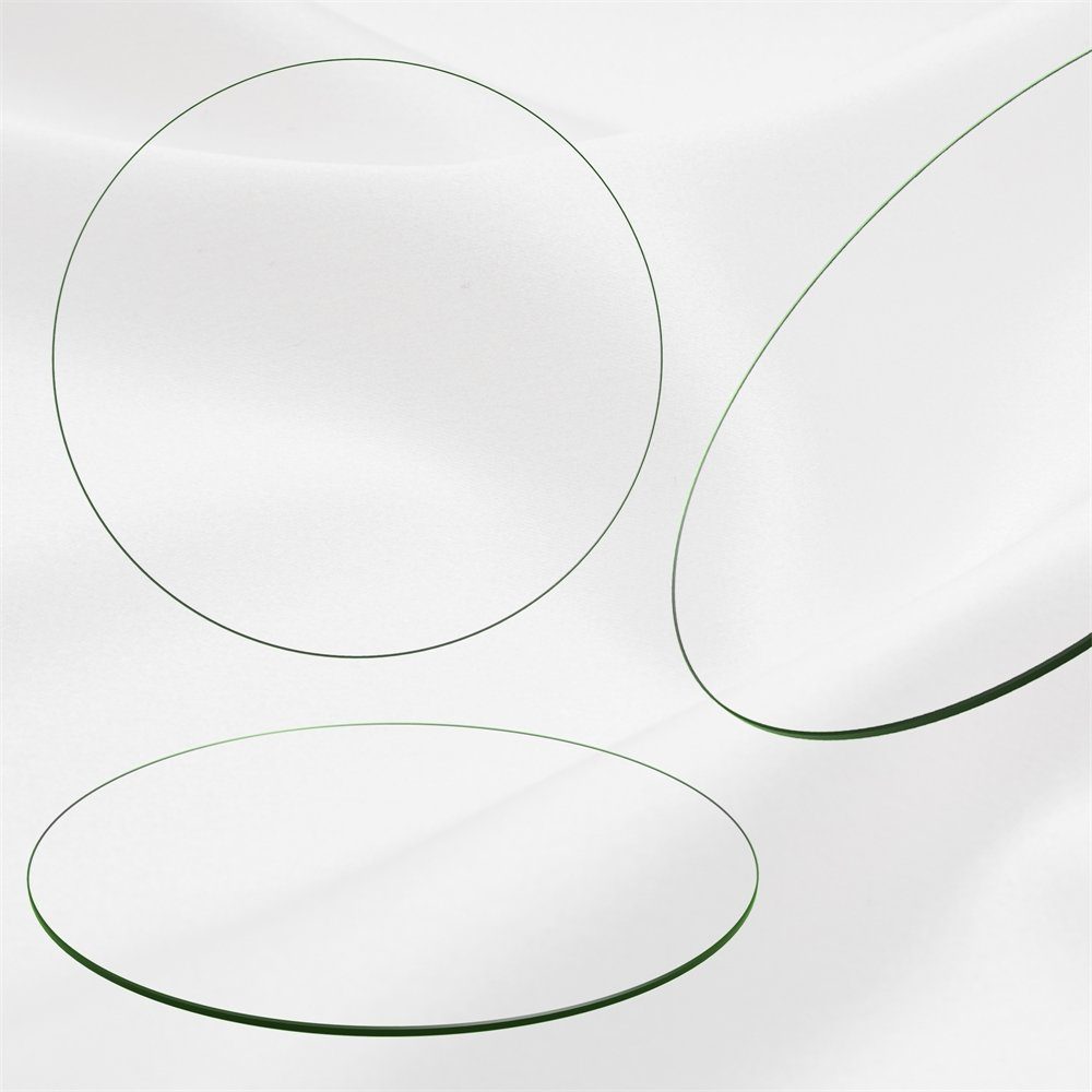 Feel2Home Tischplatte Kaminglas Tischplatte Bodenplatte Rund ESG Glas versch. Größen/Farben, ESG Sicherheitsglas