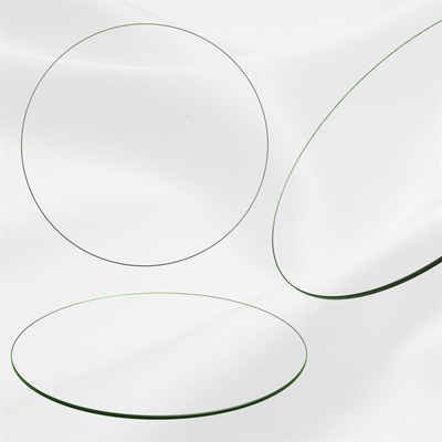 Feel2Home Glastisch Kaminglas Tischplatte Bodenplatte Rund ESG Glas versch. Größen/Farben, ESG Sicherheitsglas