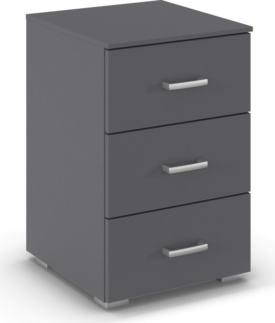 rauch Nachtkommode Gamma (Breite 40 cm / Höhe 61 cm, verschiedene Griffvarianten/-Farben), mit 3 geräumigen Schubladen MADE IN GERMANY