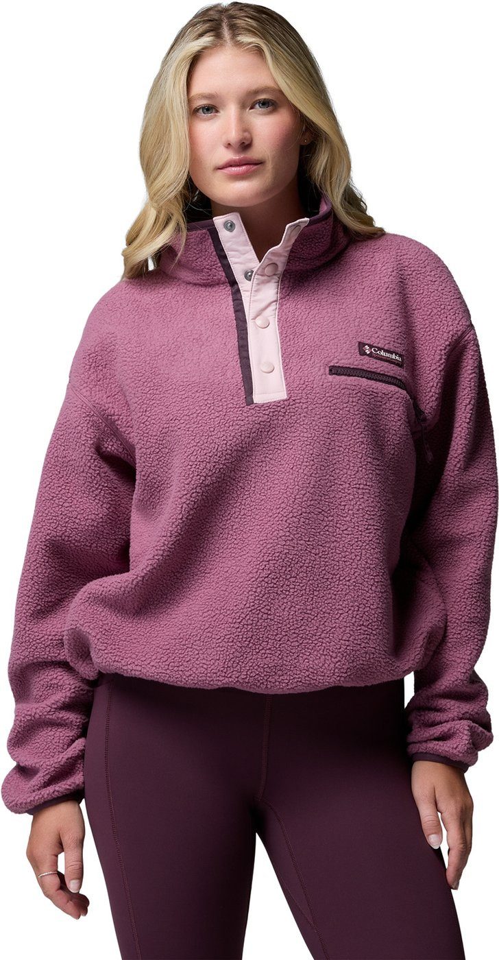 Columbia Sweatshirt Helvetia? II Cropped Half Snap Fleece ANTIQUE MAUVE, MINERAL PINK