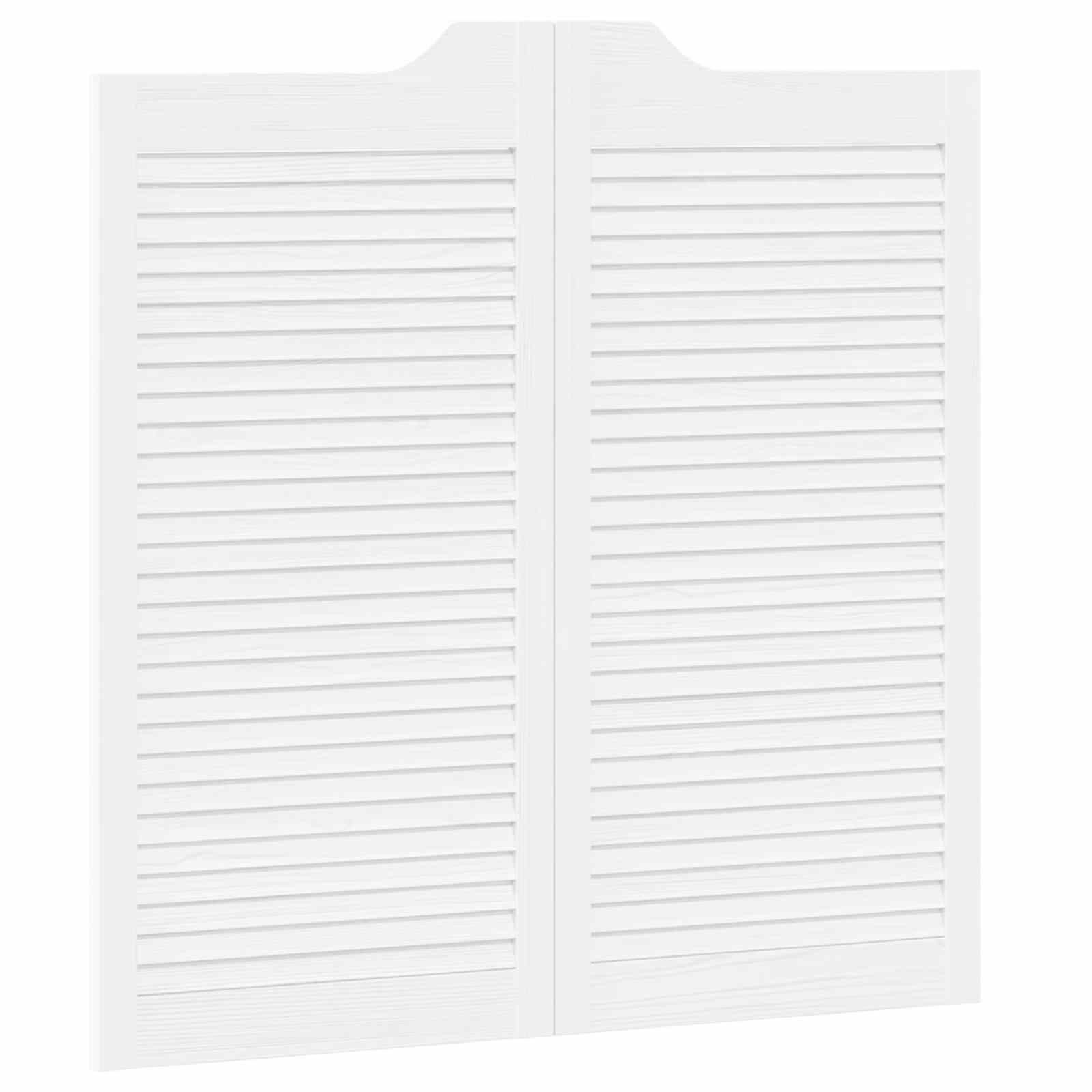 vidaXL Haustür Schwingtüren 100 x 50 cm Massives Kiefernholz Weiß (1-St)