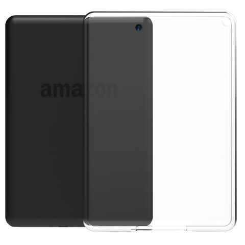 Wigento Tablet-Hülle Für Amazon Fire HD 10 / 10 Plus 2021 Transparent Tablet Tasche Hülle Case TPU Silikon dünn