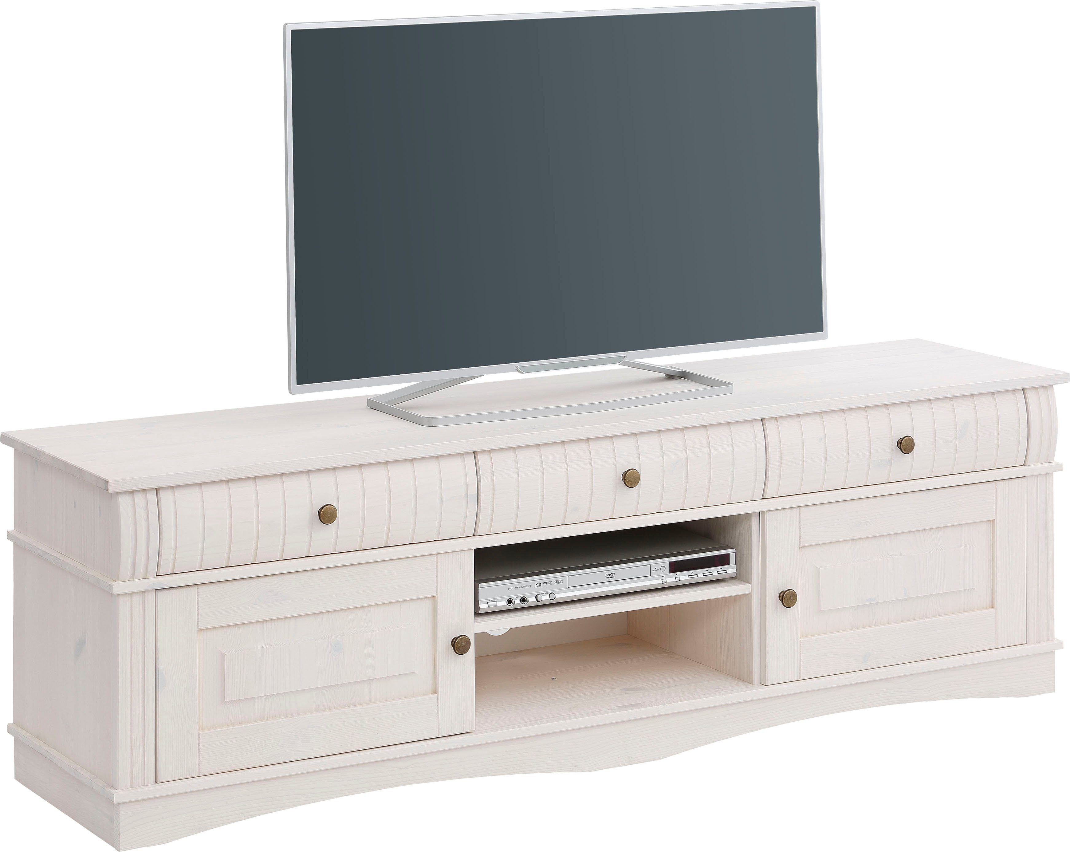 Home affaire Lowboard Teresa (Maße (B/T/H): 154/37/49 cm), Kommode aus massiver Kiefer, Breite 154 cm