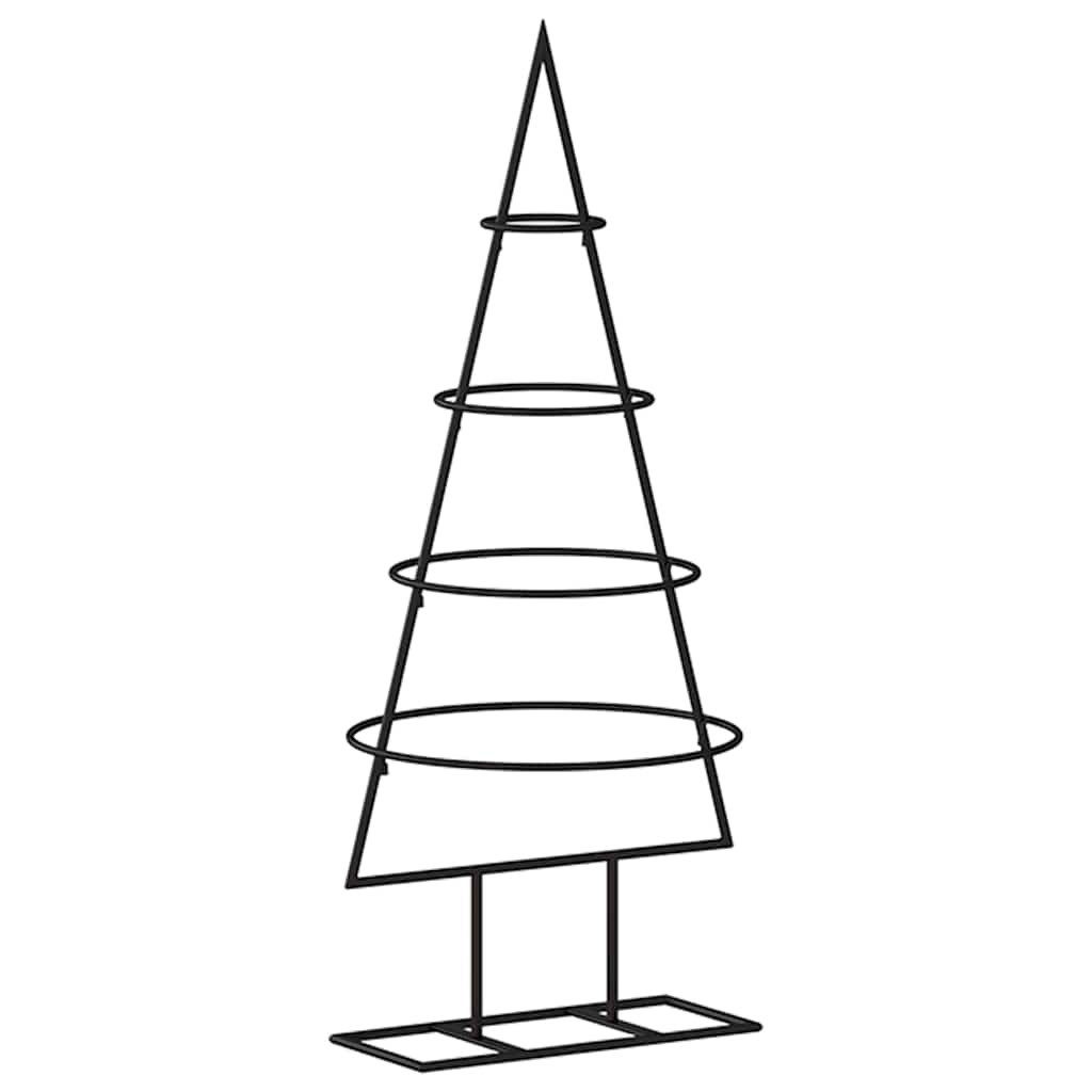 furnicato Künstlicher Weihnachtsbaum Metall-Weihnachtsbaum Schwarz 27 x 25 x 60 cm, Zerlegbare Tannenbaum-Deko mit stabilem Ständer für das Zuhause – Bild 5 von 5