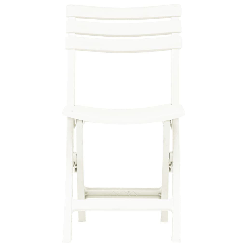 Klappbare Weiß Gartenstühle furnicato Gartenstuhl 2 Kunststoff Stk.