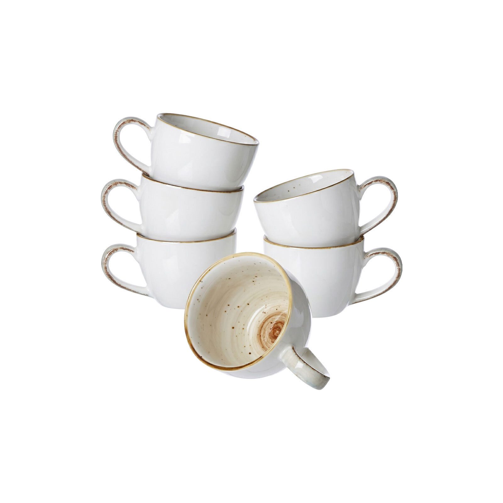 Ritzenhoff & Breker Espressotasse Cosmo Espressotassen 100 ml 6er Set, 6-tlg., Porzellan