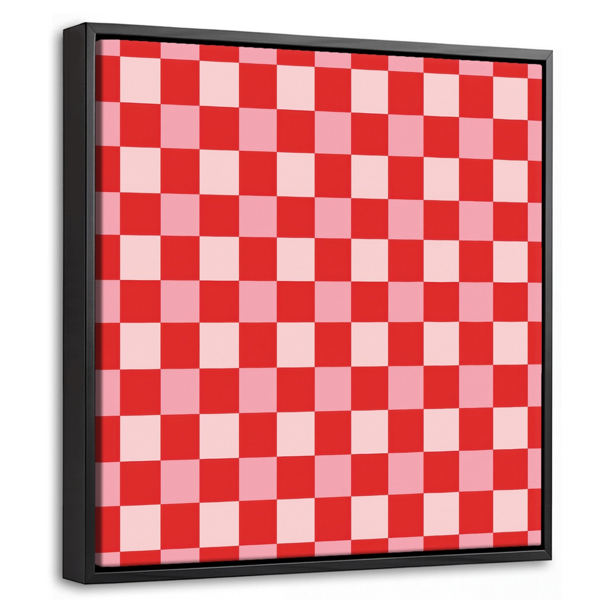 OneMillionCanvasses® Leinwandbild mit Rahmen - Quadratisch - Klassisch - Rot, Fotodruck (1 St), Leinwand Bilder Klein, Wand Dekoration Aesthetic 20x20cm