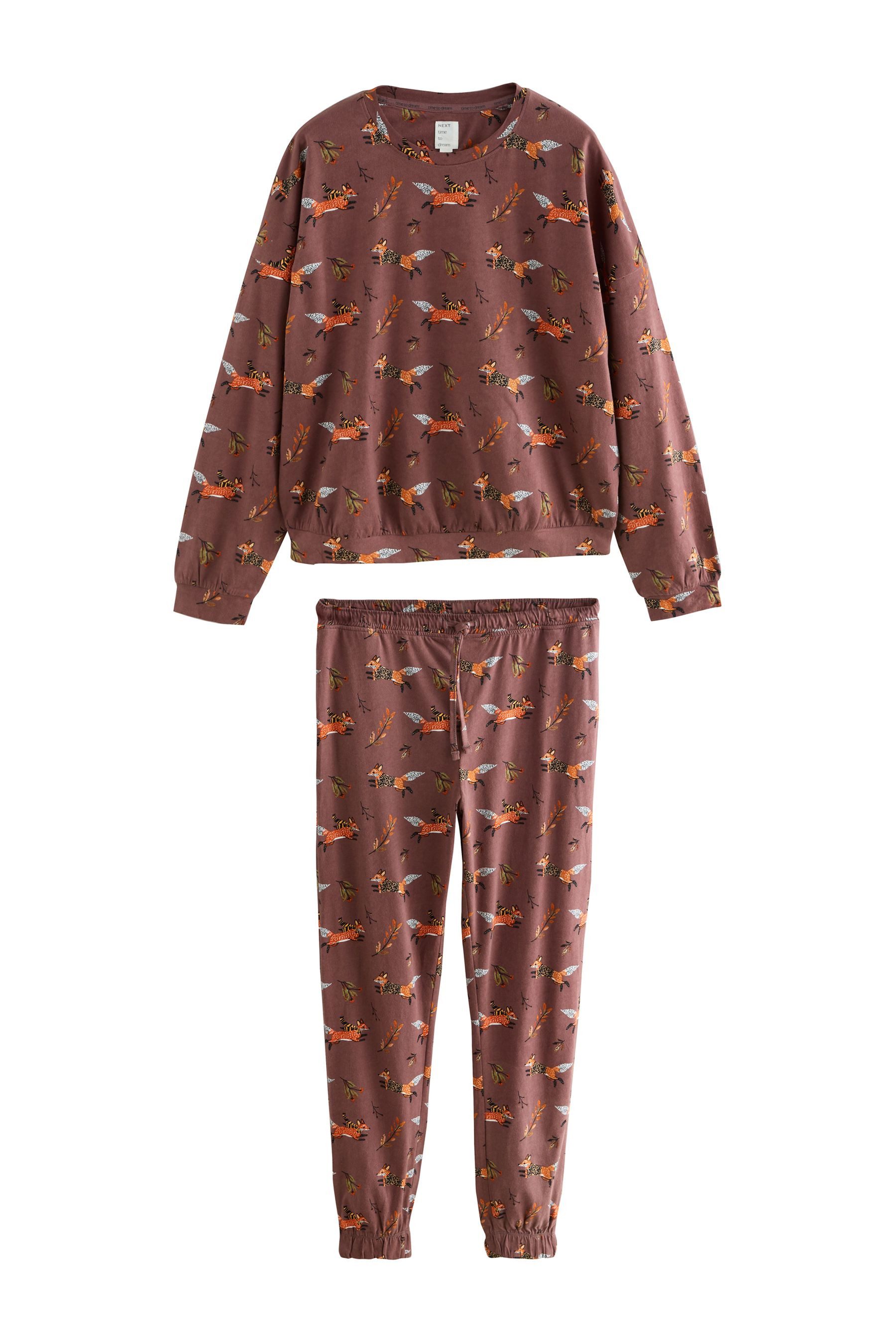 Next Pyjama Langärmeliger Pyjama aus Baumwolle günstig online kaufen