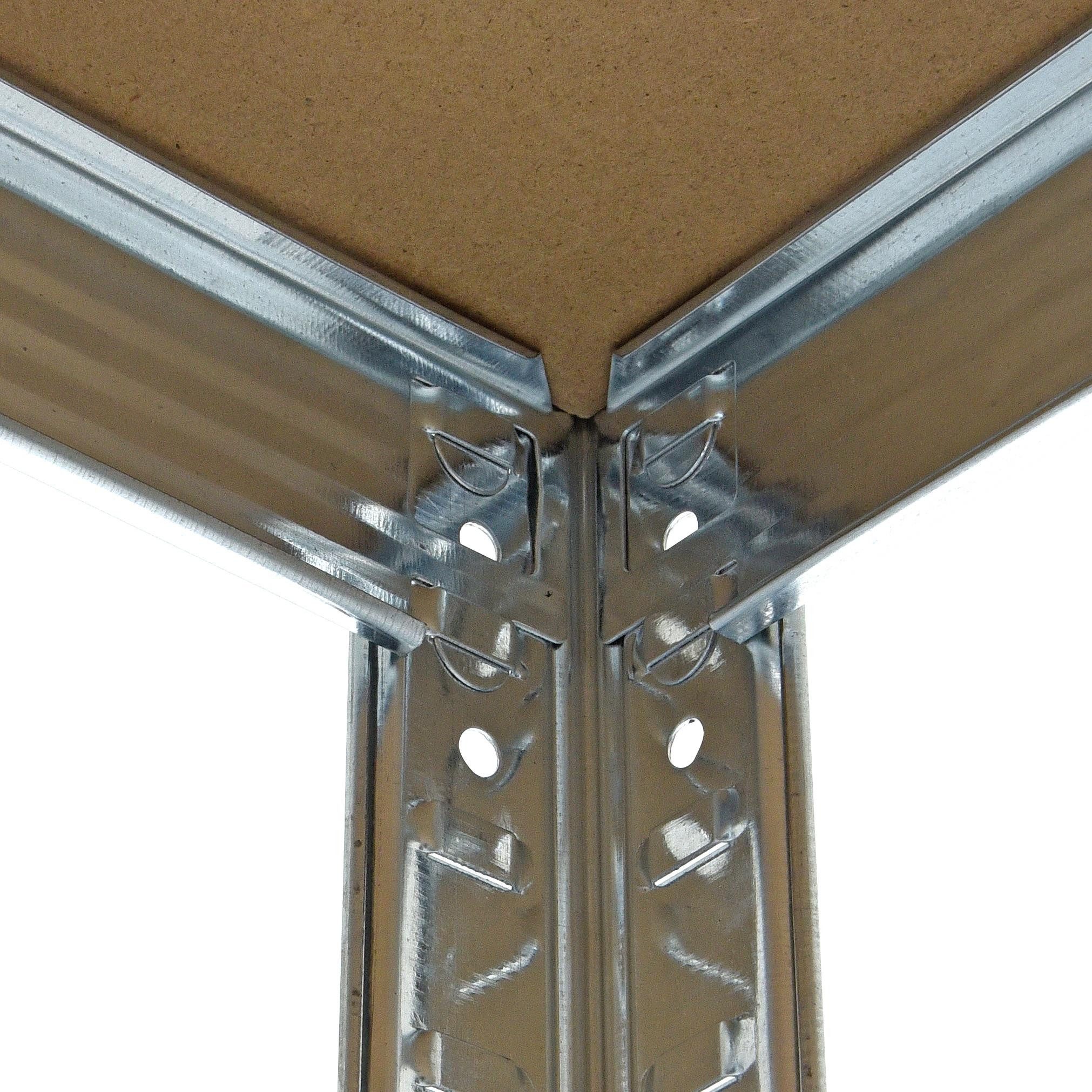 ESTEXO Regal Lagerregal Steckregal Werkstattregal 160x80x40cm Kellerregal Schwerl – Bild 3 von 5