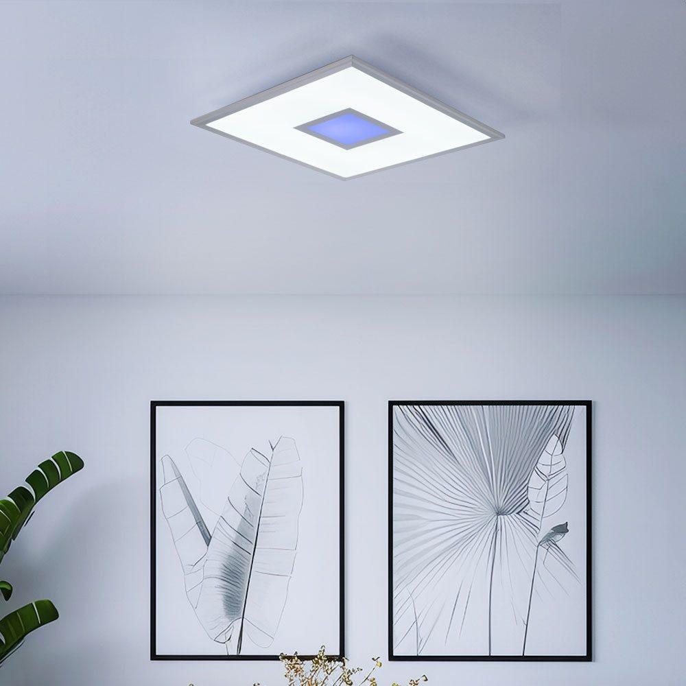 etc-shop LED Deckenleuchte, LED-Leuchtmittel fest verbaut, Kaltweiß, Warmweiß, Neutralweiß, Tageslichtweiß, Farbwechsel, LED Deckenleuchte Panel dimmbar Fernbedienung RGB Farbwechsel L 45 cm