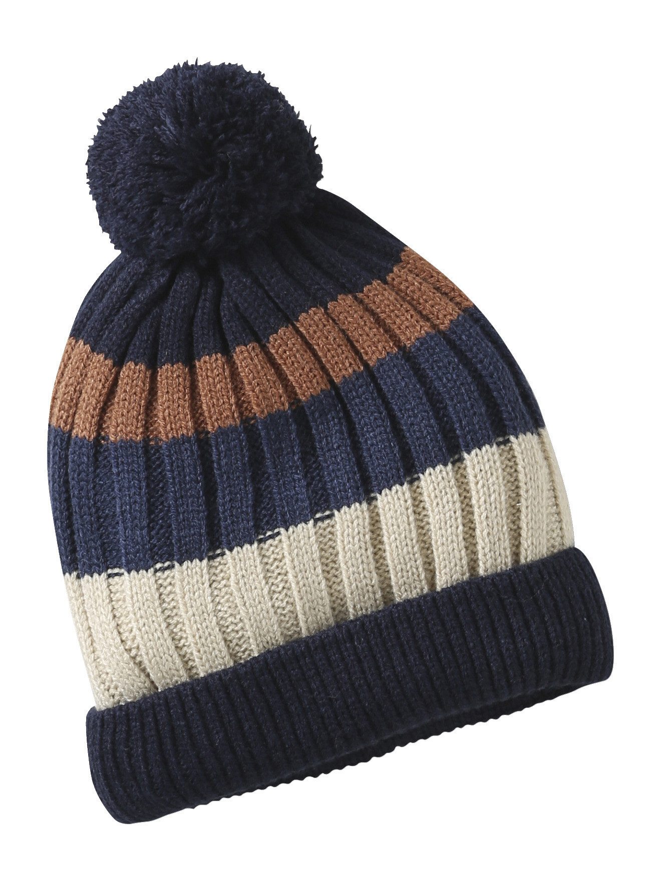 vertbaudet Mütze & Schal Jungen Set: Mütze, Snood und Handschuhe gestreift