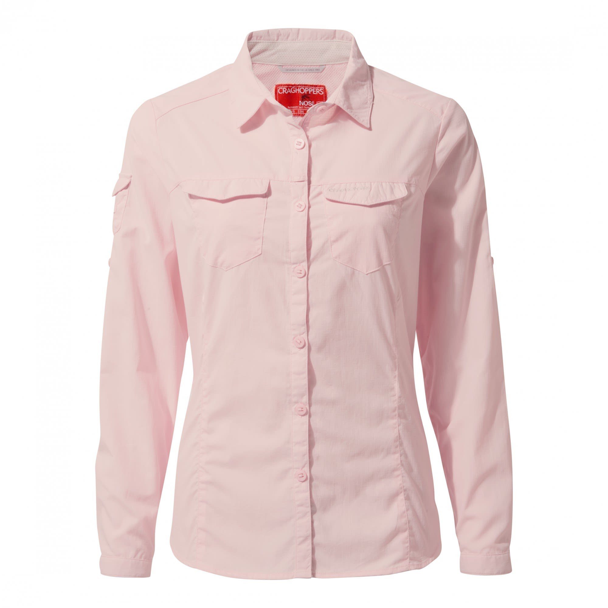 Craghoppers Langarmshirt Craghoppers W Nosilife Langarm Adventure Ii Bluse Rosa