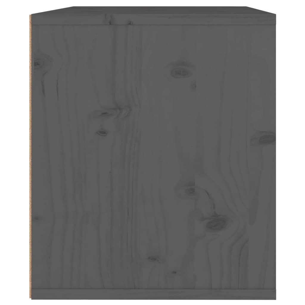cm Massivholz 1-tlg. 45x30x35 Wandschrank Regal Grau vidaXL Kiefer,