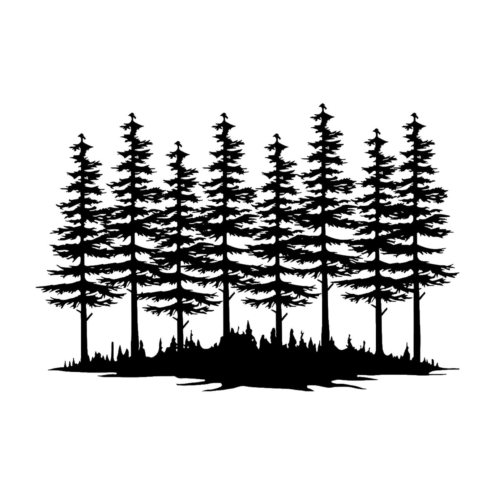 Jumpeak Wanddekoobjekt wanddekoration metall,Wald,Grasland,Bäume,wall art,Abstrakte Kunst, wanddekoration wohnzimmer,Natürliche Pflanzen,Eisen,4 Farben,2 Größen