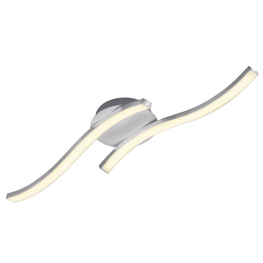 Briloner Leuchten LED Deckenleuchte 3258-029, LED fest integriert, 2700K - Extra-Warmweiß, aluminium, Warmweiß 3000K, 12W - 1200 lm, 55, 4 x 12 x 7 cm