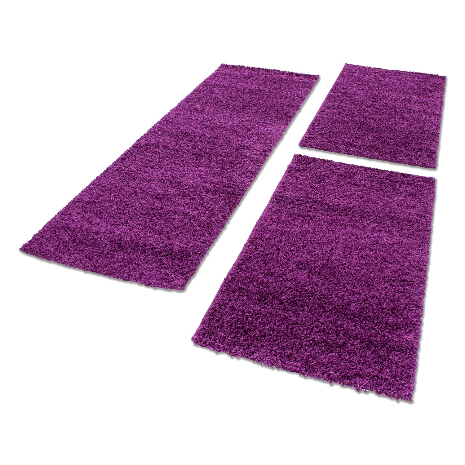 Carpettex Hochflor-Bettumrandung Unicolor - Einfarbig, Höhe 30 mm, (Bett-Se günstig online kaufen