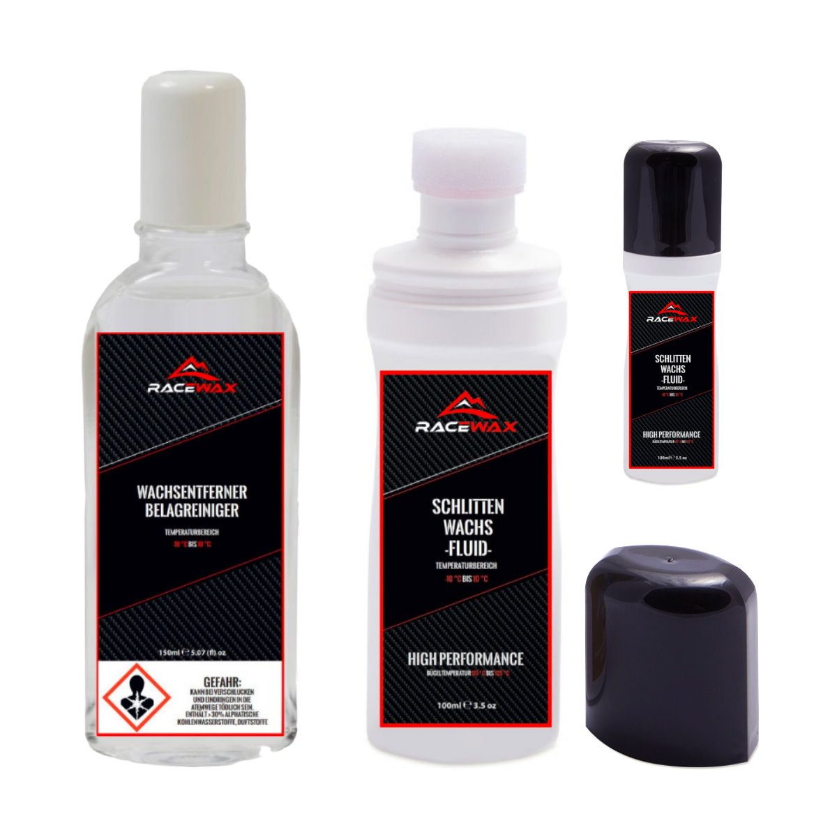 RaceWax Ski RaceWax Schlitten flüssig Wachs Speed Wax Rennrodel Wachsentferner