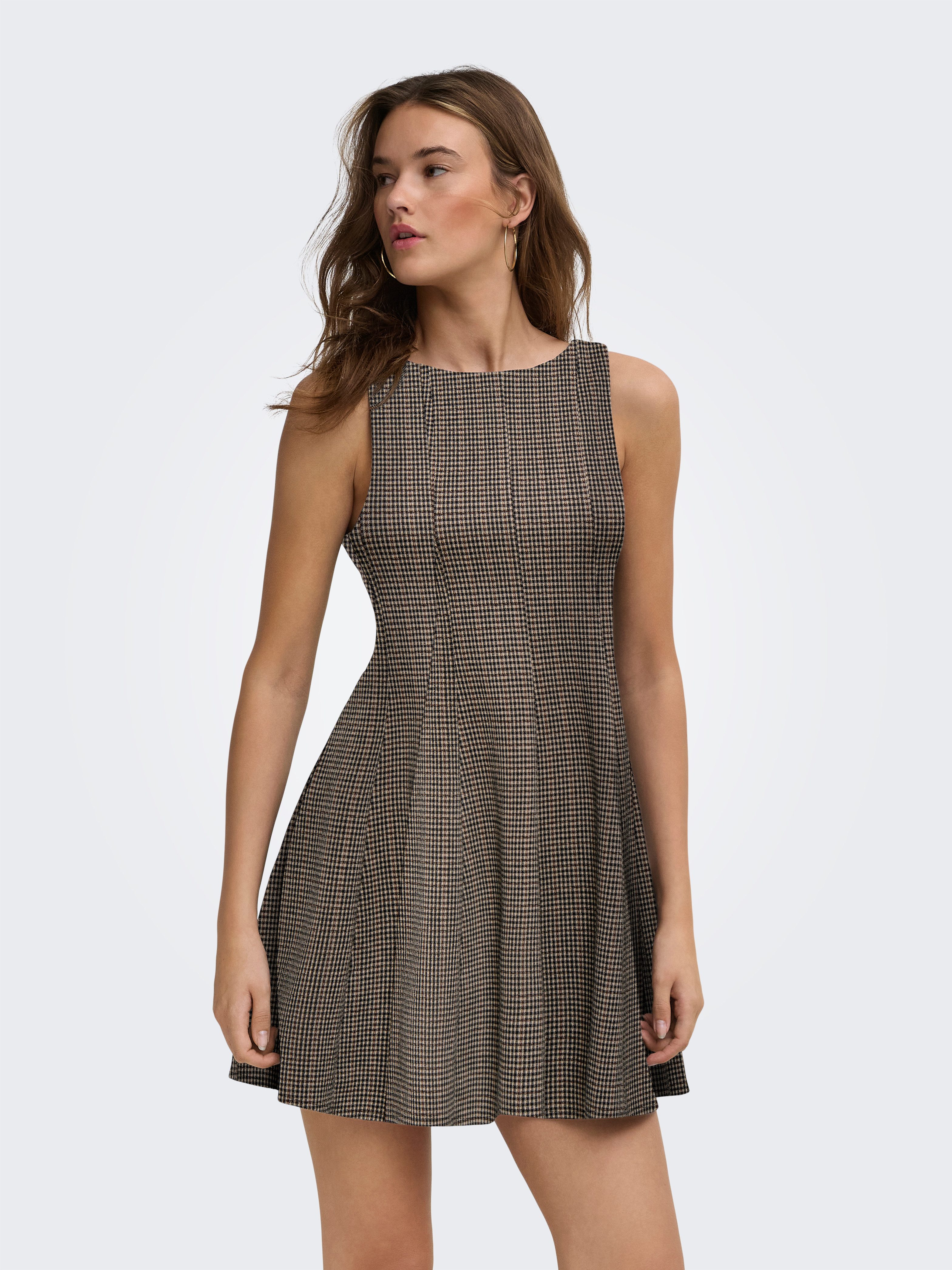 ONLY Minikleid ONLAZURA S/L WAIST DRESS JRS Materialmix, regular fit
