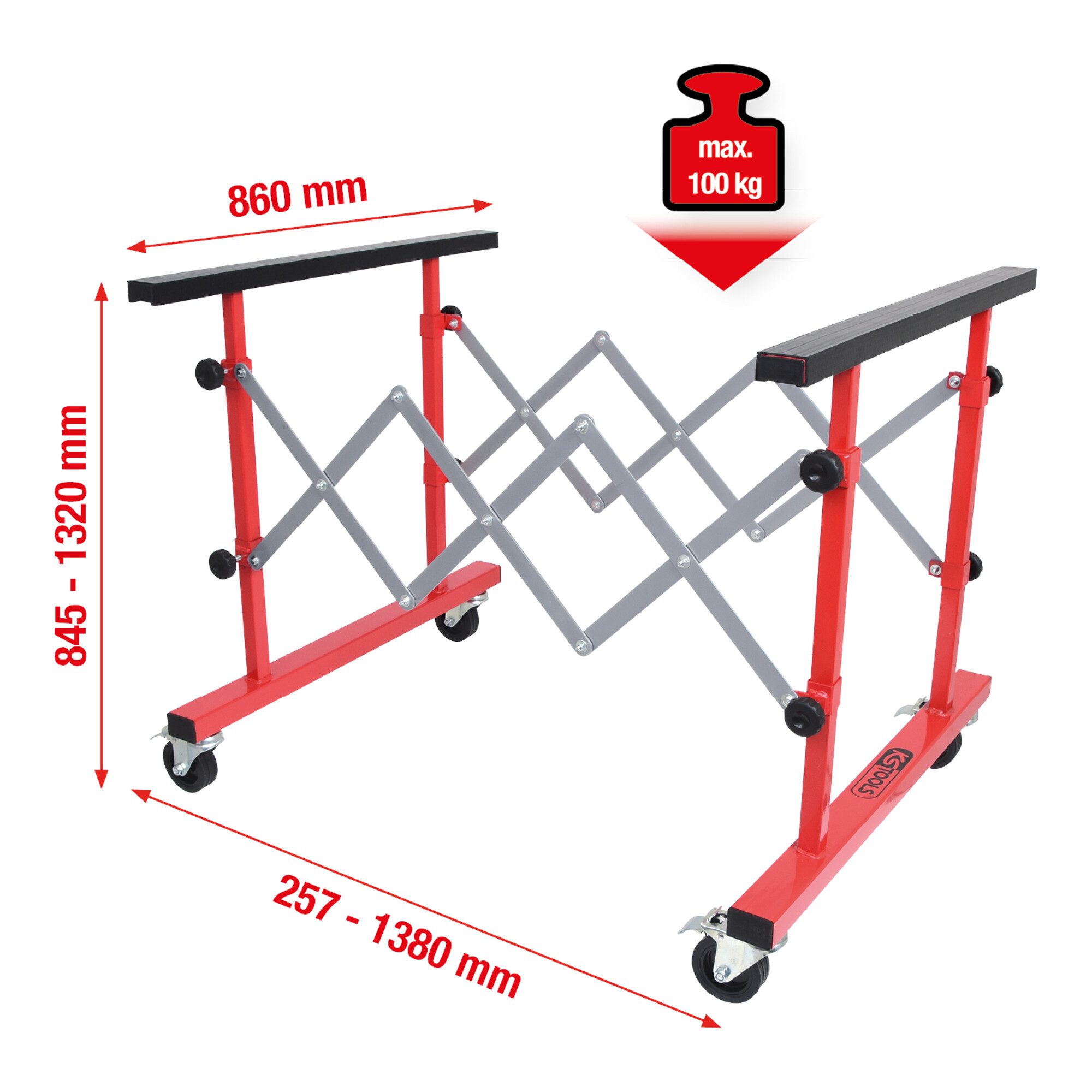 KS Tools Transportwagen KS Tools Universal Teleskop-Mehrzweckwagen, 257-1380 mm